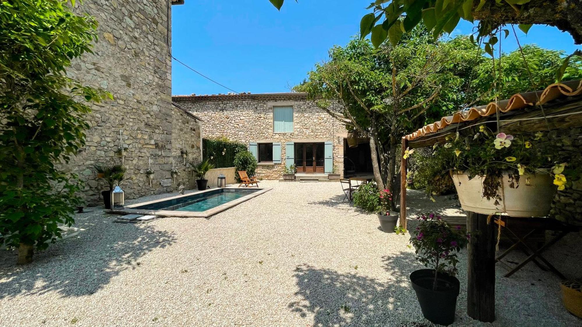 Mazet En Provence Pour 4, Piscine Chauffee Privee, Jardin Clos Prive, Barbecue, Chiens Admis Sainte-Jalle Zewnętrze zdjęcie